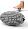 Electric Vibrating Massage Roller, Handheld Muscle Massager with Ball-Shaped Rolling Head, 3 Speed Rechargeable Silicone Massager for Muscle Relaxation at Gym, Office & Travel (Gray)