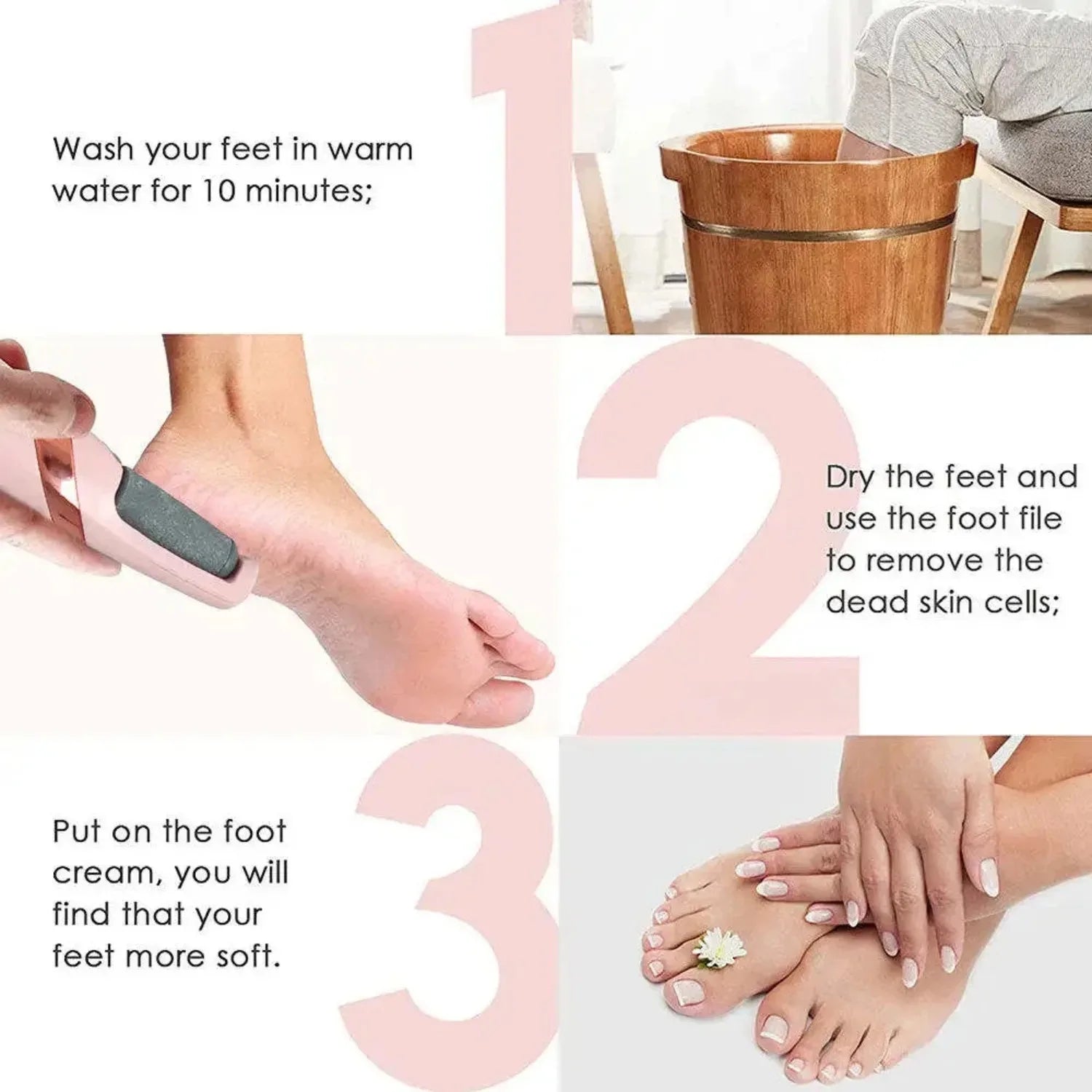 Cordless Rechargeable Electric Callus Remover, Foot File for Dry Coarse Skin Removal on Heels, for Women & Men